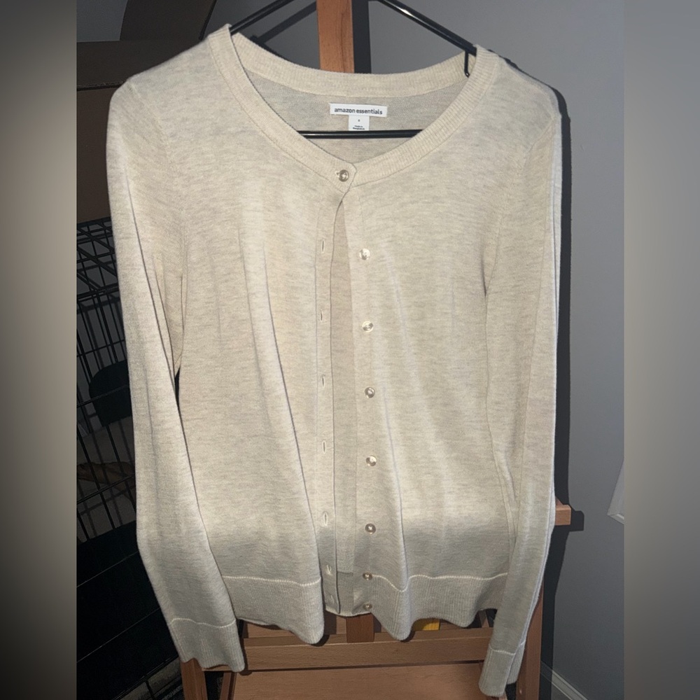 Amazon Essentials Women's Beige Cardigan Sweater